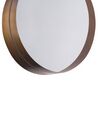 Round Metal Wall Mirror ø 40 cm Copper PINEY_802566