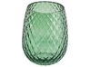 Badrumstillbehör 4 delar glas transparent/grön CANOA_825324