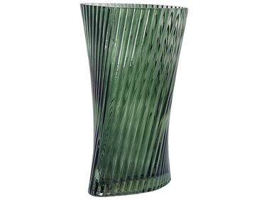 Blomvas 26 cm glas mörkgrön MARPISSA