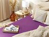 Drap-housse en coton 200 x 200 cm violet JANBU_845858