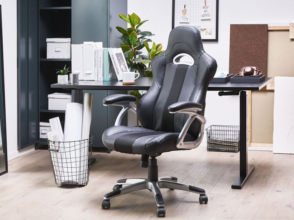 Office Chair Faux Leather Black, Office Chairs Leather