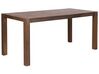 Jedálenský stôl z dubového dreva 150 x 85 cm tmavé drevo NATURA_736559