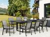 8 Seater Aluminium Garden Dining Set Black VALCANETTO/BUSSETO_856268