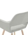 Conjunto de 2 sillas de comedor de poliéster gris/verde menta/madera clara CHICAGO_743970