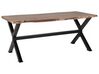 Jedálenský stôl z akáciového dreva 200 x 95 cm svetlé drevo/čierna VALBO_745135