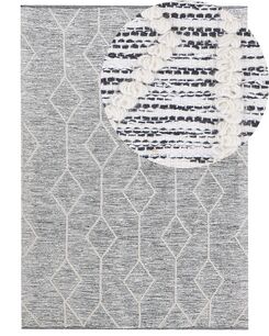 Matto puuvilla harmaa/beige 160 x 230 cm EDREMIT Matto puuvilla harmaa/beige 160 x 230 cm EDREMIT