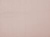 Cama con somier de terciopelo rosa pastel/negro 160 x 200 cm MELLE_829961