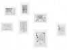 Wall Gallery of Maps 7 Frames White DENKORO_819595