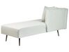Left Hand Fabric Chaise Lounge Mint Green RIOM_877364