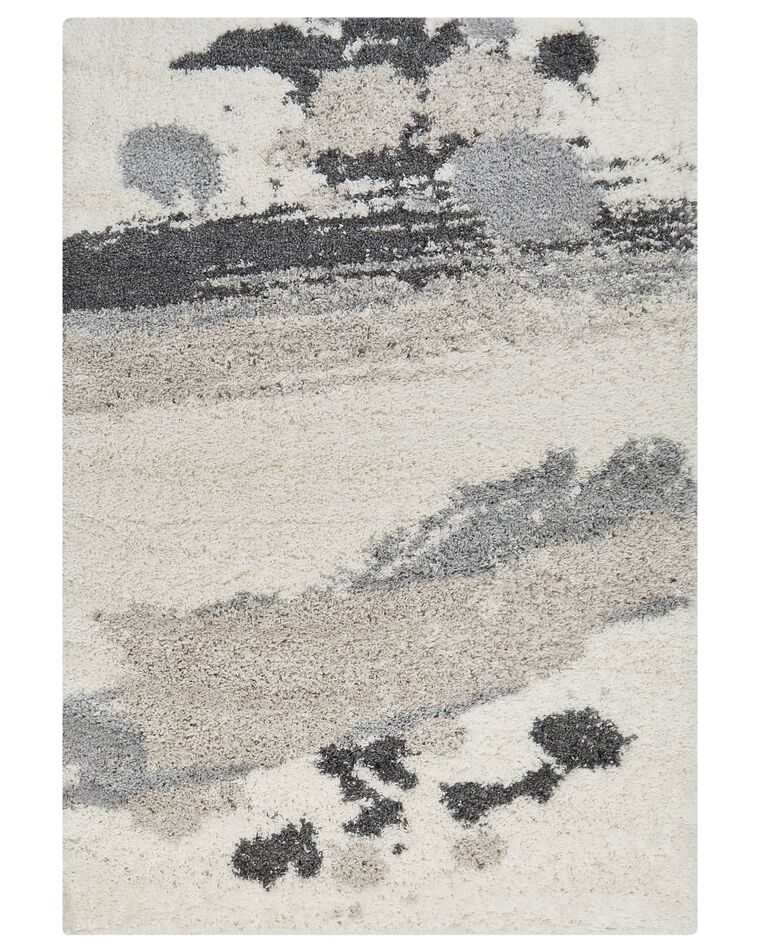 Shaggy Area Rug 200 x 300 cm White and Grey GORIS Beliani.co.uk