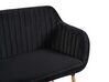 2 Seater Velvet Kitchen Sofa Black TABY_793311