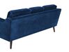 3 Seater Velvet Sofa Blue LOKKA_704382
