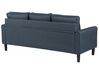 3 Seater Fabric Sofa with Ottoman Dark Grey AVESTA_741954