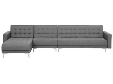 Right Hand Modular Fabric Sofa Grey ABERDEEN