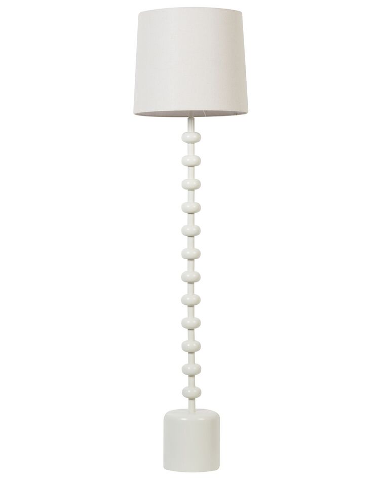 Stehlampe Metall / Leinen weiß 160 cm KRIOS_897212