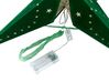 Lot de 2 étoiles décoratives LED 45 cm en papier velours vert MOTTI_835545