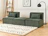 Module fauteuil en velours côtelé vert foncé pour canapé LEMVIG_876506