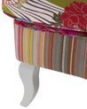 Fabric Wingback Chair Patchwork Pink MOLDE_246574
