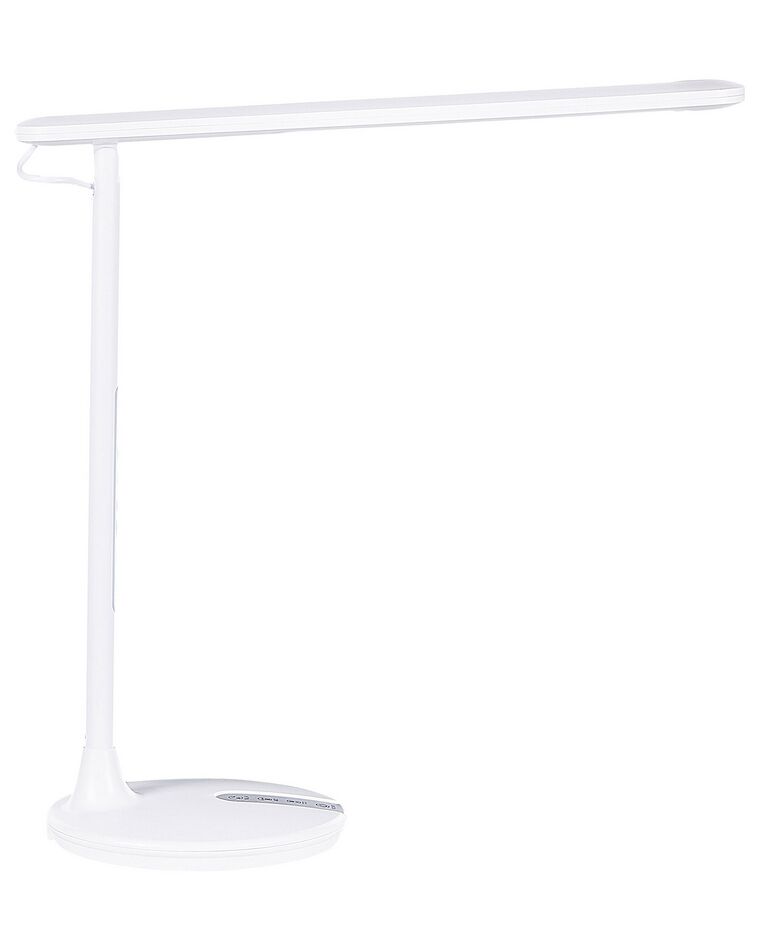 Schreibtischlampe LED Metall weiß 38 cm verstellbar DRACO_855060