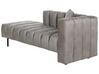 Right Hand Velvet Chaise Lounge Taupe LANNILS_892372