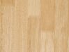 Mesa de comedor extensible de madera de caucho clara/blanco 120/160 x 75 cm LOUISIANA_697828