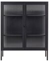 Steel Display Cabinet Black LERRYN_850421
