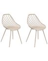 Set of 2 Dining Chairs Beige CANTON II_861855