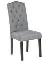 Lot de 2 chaises en tissu capitonné gris SHIRLEY _781768