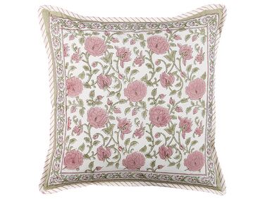 Almofada decorativa com padrão floral em algodão multicolor 45 x 45 cm CELTIS