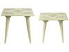 Conjunto de 2 mesas auxiliares de madera de mango verde claro/dorado BELIDHA_857049