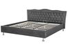 Velvet EU Super King Size Ottoman Bed Dark Grey METZ_736287