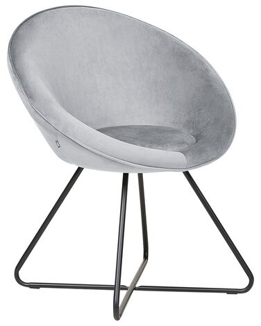 Velvet Accent Chair Light Grey FLOBY II