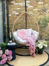 PE Rattan Hanging Chair with Stand Natural ARSITA_810281