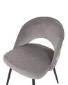Conjunto de 2 sillas de comedor de terciopelo gris claro/negro VIVIAN_774147