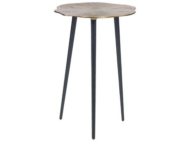 Metal Side Table Gold with Black MUNNAR