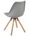 Conjunto de 2 sillas de comedor gris claro/madera clara DAKOTA_712687