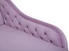 Chaise longue fluweel violet linkszijdig NIMES_696883