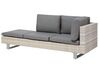 Lounge Set Rattan beige 5-Sitzer modular Auflagen grau LANCIANO_711820