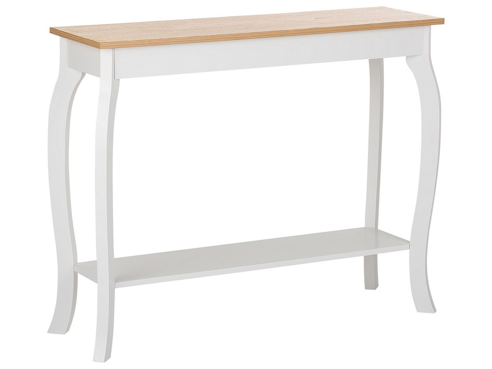 Tavolino consolle legno bianco e marrone 100 x 31 cm HARTFORD 
