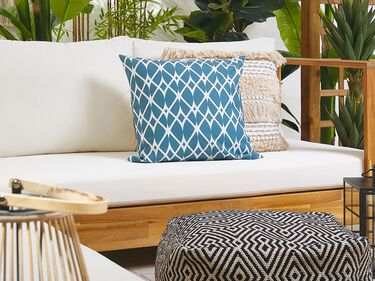 Set of 2 Outdoor Cushions 45 x 45 cm Blue ANAGNI