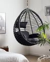 PE Rattan Hanging Chair with Stand Black TOLLO_765405