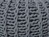 Cotton Knitted Pouffe 50 x 35 cm Grey CONRAD II_813948