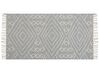 Bavlněný koberec 80 x 150 cm šedý/bílý KHENIFRA_848867