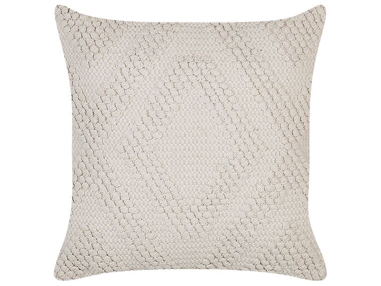 Dekokissen geometrisches Muster Baumwolle cremeweiß 45 x 45 cm CATALPA_843468
