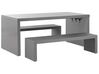 Gartenmöbel Set U-Form Beton grau Tisch mit 2 Bänken TARANTO _804298