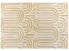Bavlnený koberec 160 x 230 cm krémová biela a žltá PERAI_884355