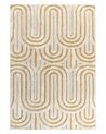 Teppich Baumwolle cremeweiss / gelb 160 x 230 cm abstraktes Muster PERAI_884355
