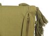 Bavlnený vankúš so strapcami 45 x 45 cm zelený LYNCHIS_838693