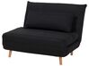 Fabric Single Sofa Bed Black SETTEN_699468