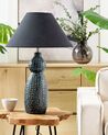 Bordslampa i keramik mörkblå och svart MATINA_849294